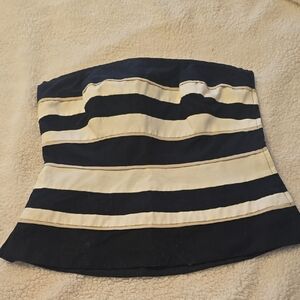 White House Black Market Black and Cream Top